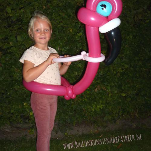Flamingo om je middel