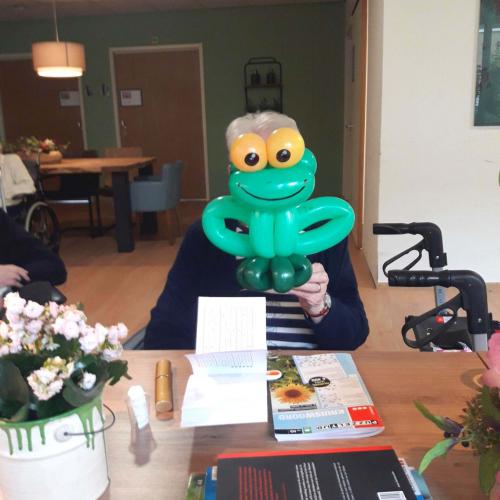 Een leuke kikker voor deze onbekende dame