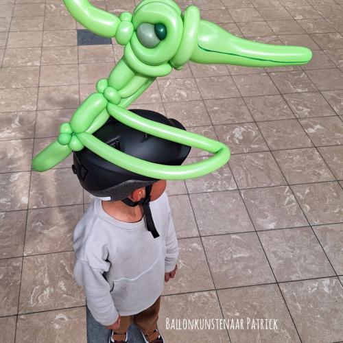 Pterodactyl op een fietshelm