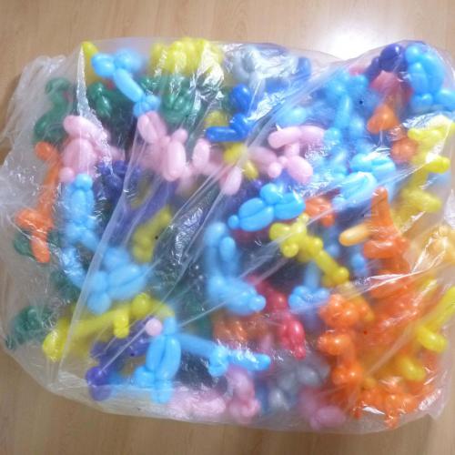Grote partij extra ballondieren voor de kleuters