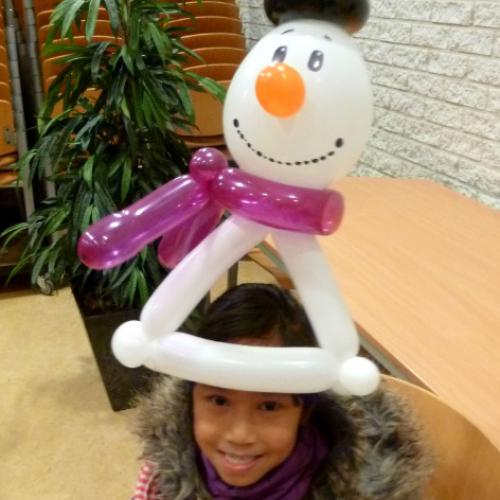 Winter - sneeuwpop op je hoofd