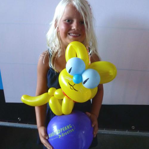 Kat op reclameballon